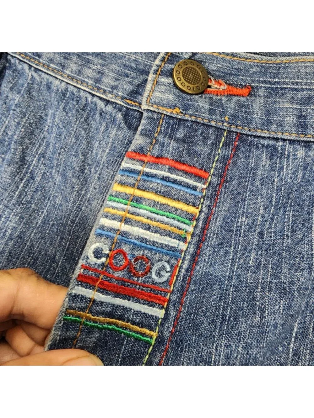Coogi Shorts Mens 44 Blue Vintage Bagging Denim Jean Jorts *Read*